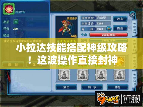 小拉达技能搭配神级攻略！这波操作直接封神
